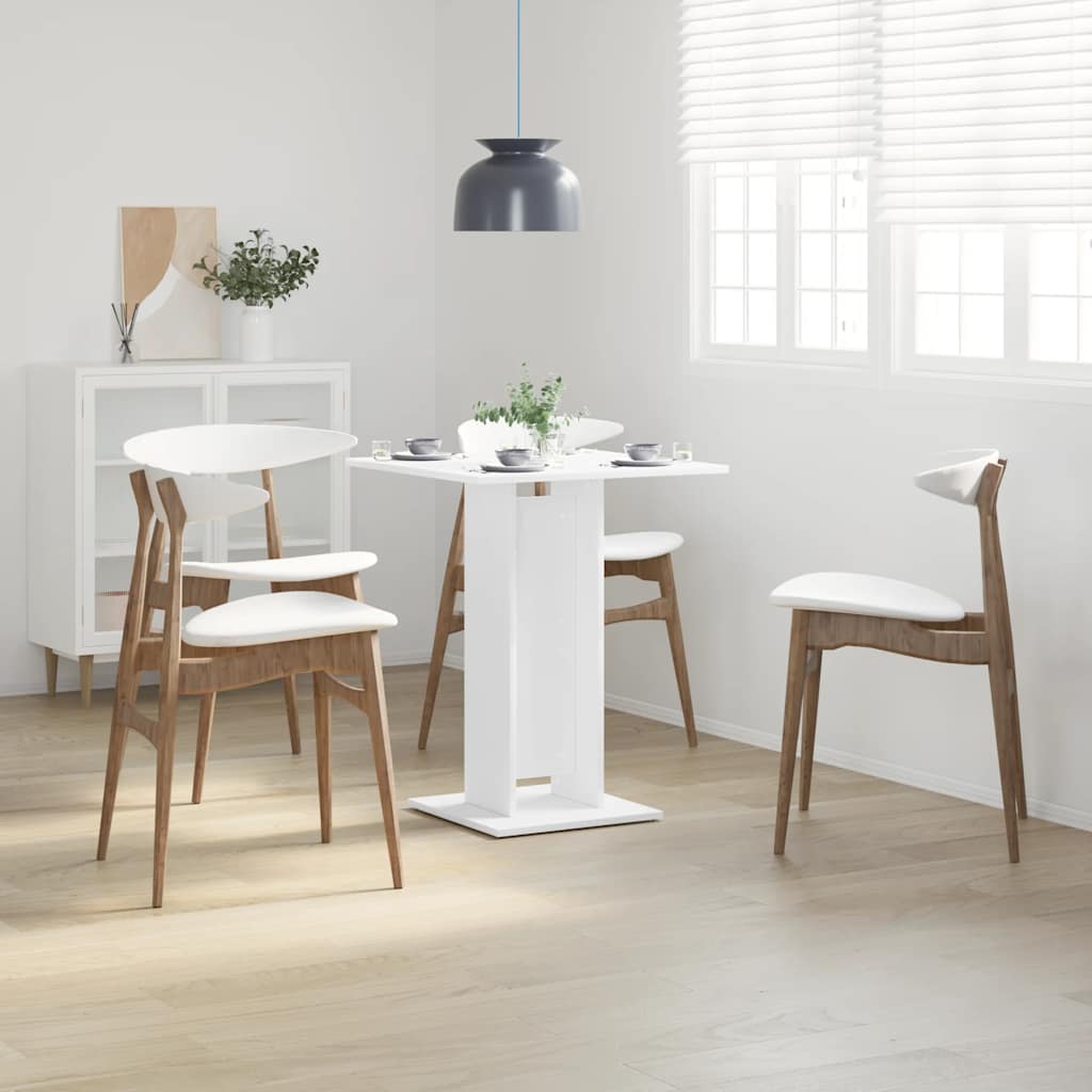 bistrobord 60x60x75 cm konstrueret træ hvid