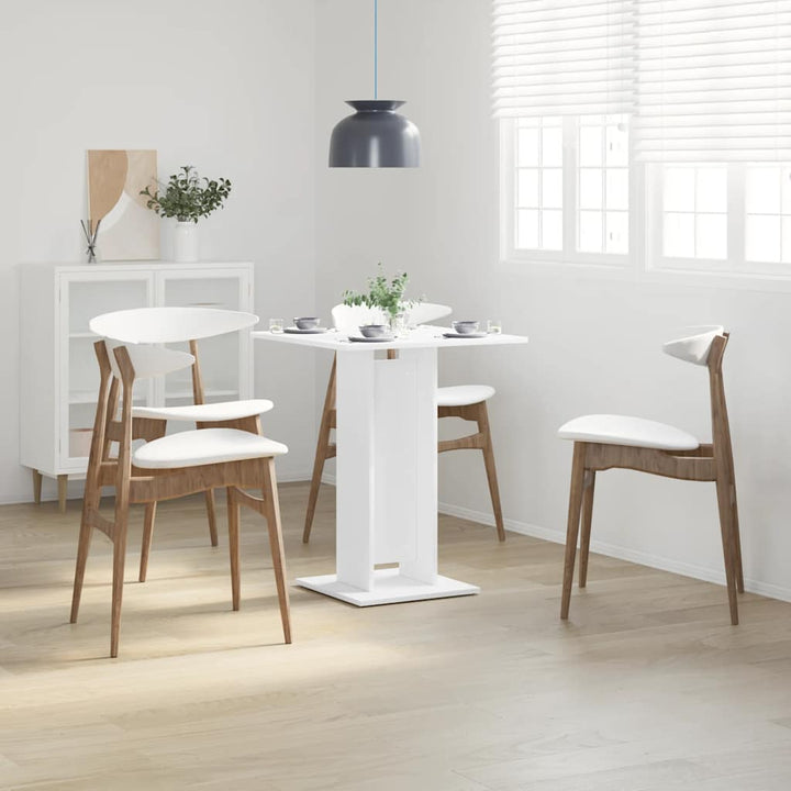 bistrobord 60x60x75 cm konstrueret træ hvid