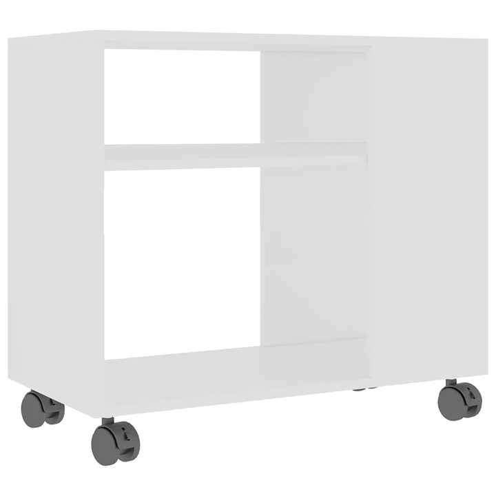 sidebord 70x35x55 cm konstrueret træ hvid