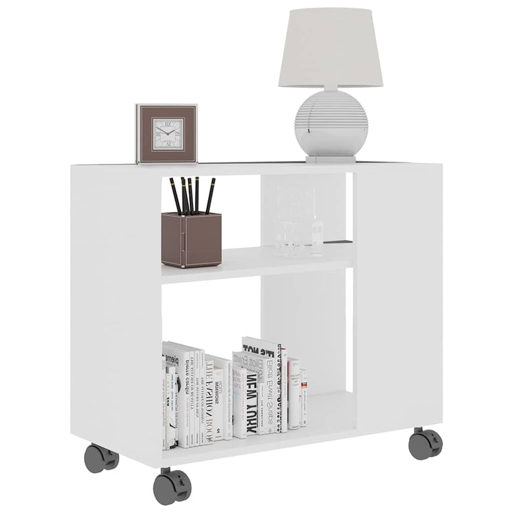 sidebord 70x35x55 cm konstrueret træ hvid