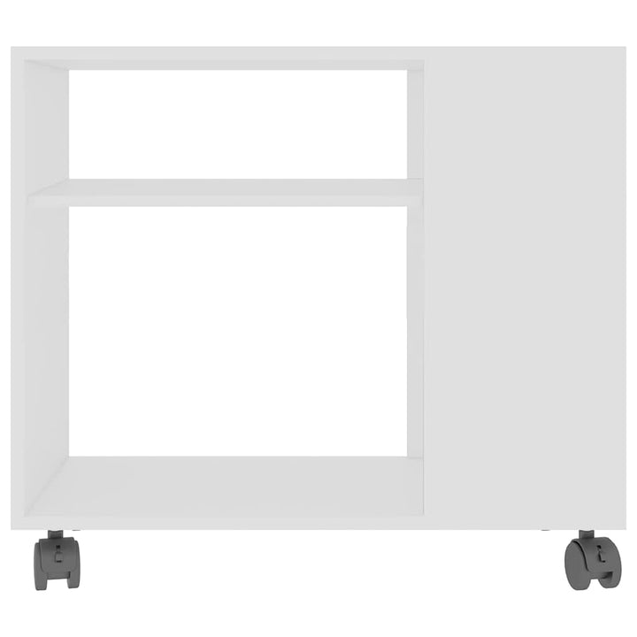 sidebord 70x35x55 cm konstrueret træ hvid