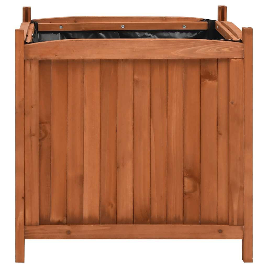 højbede 2 stk. 50x50x50 cm massivt fyrretræ