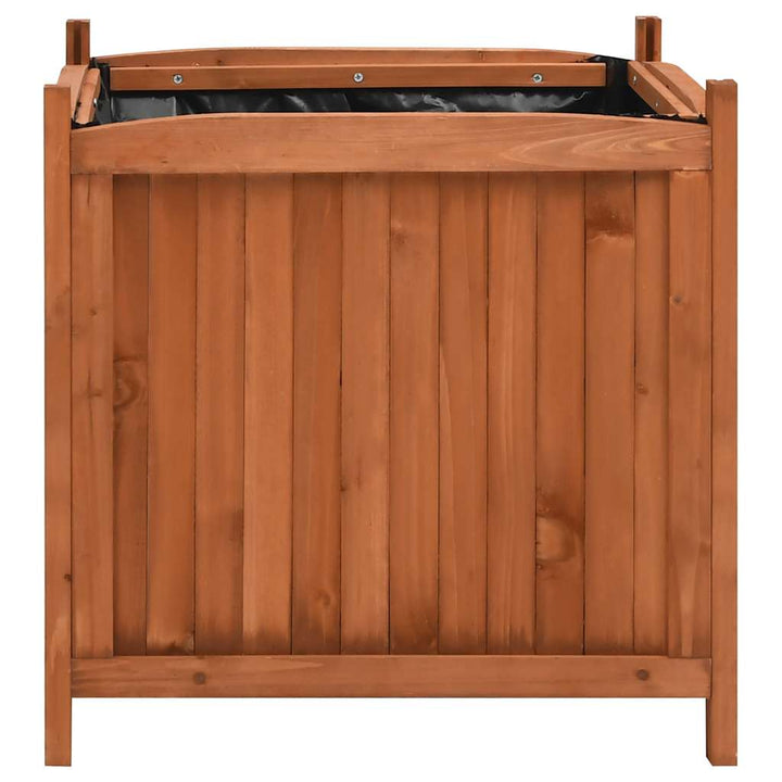 højbede 2 stk. 50x50x50 cm massivt fyrretræ