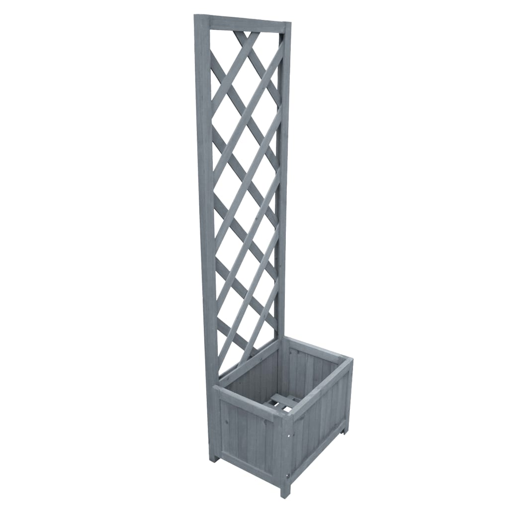 plantekasse med espalier 40x30x135 cm massivt fyrretræ