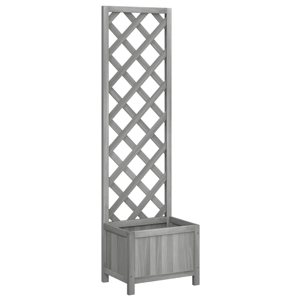 plantekasse med espalier 40x30x135 cm massivt grantræ