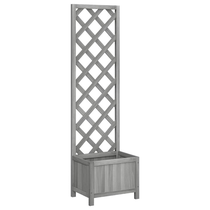 plantekasse med espalier 40x30x135 cm massivt grantræ