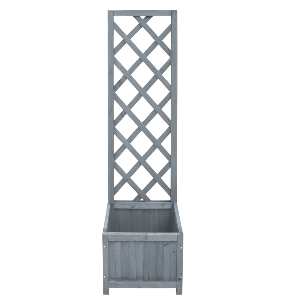 plantekasse med espalier 40x30x135 cm massivt fyrretræ