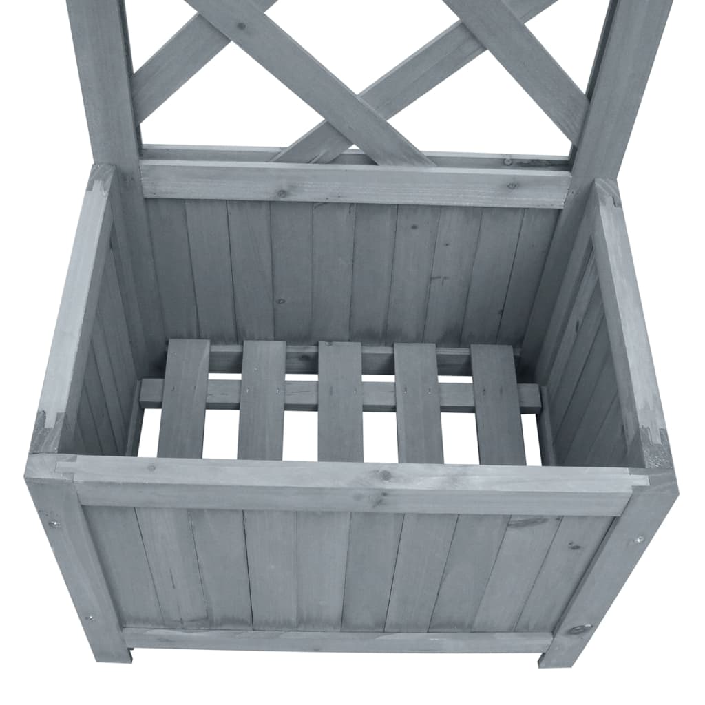plantekasse med espalier 40x30x135 cm massivt fyrretræ