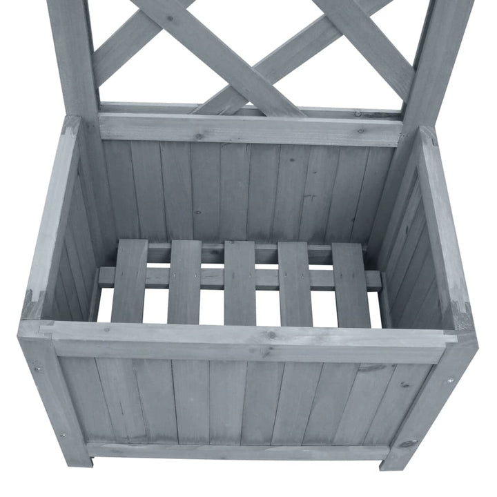 plantekasse med espalier 40x30x135 cm massivt fyrretræ