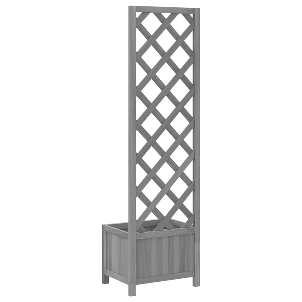 plantekasse med espalier 40x30x135 cm massivt grantræ