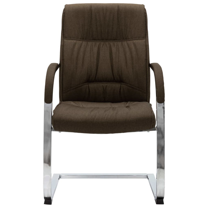 kontorstol med cantilever stof brun