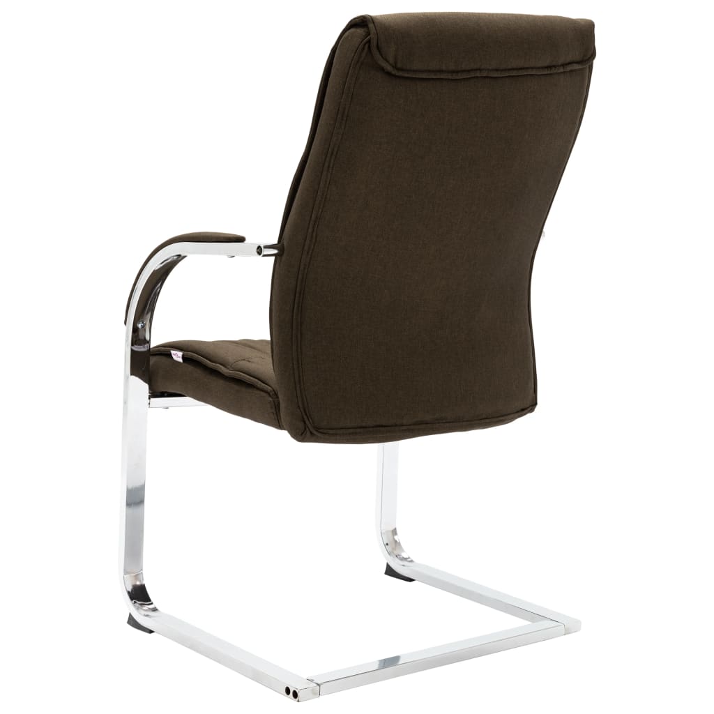 kontorstol med cantilever stof brun