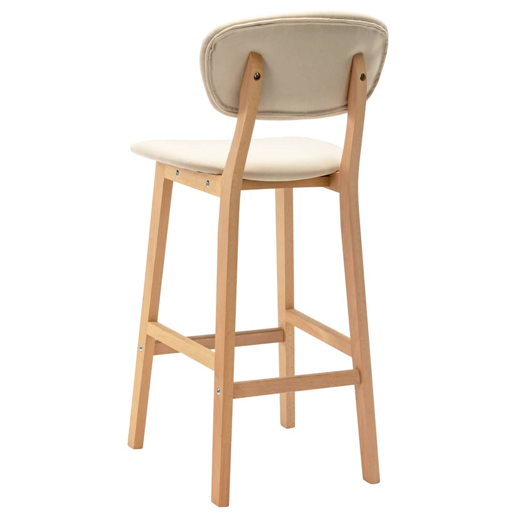 barstole 2 stk. stof cremefarvet