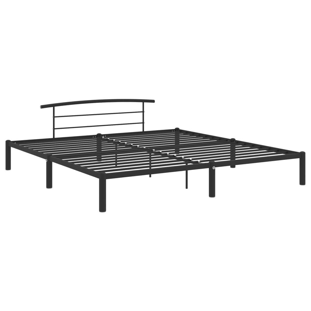 sengestel 200x200 cm metal sort