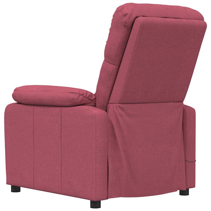 massagestol stof vinrød