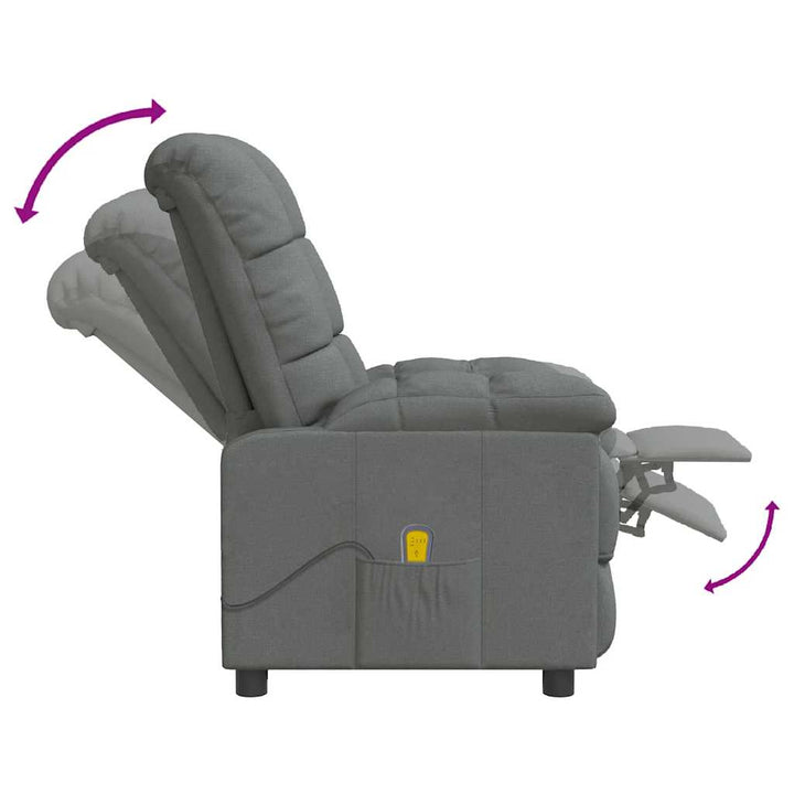 massagestol stof mørkegrå