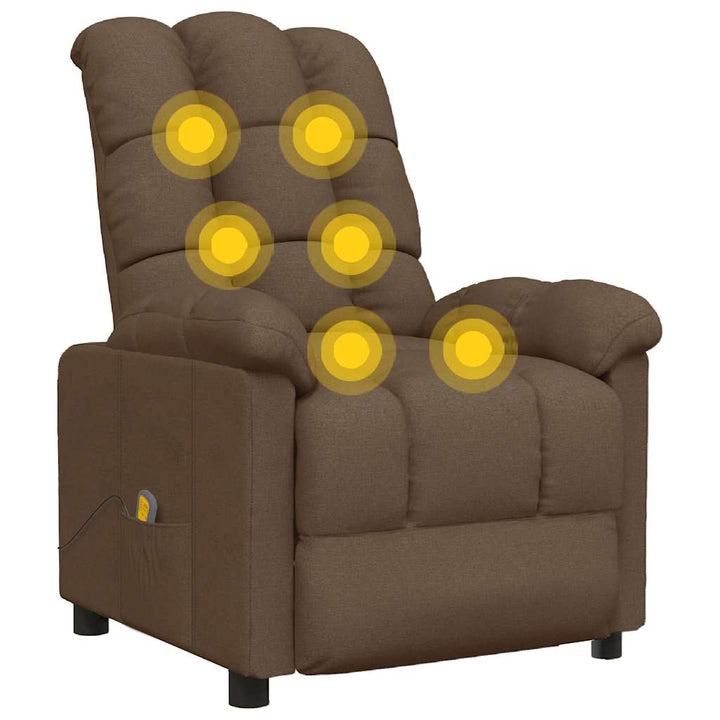 massagestol stof brun