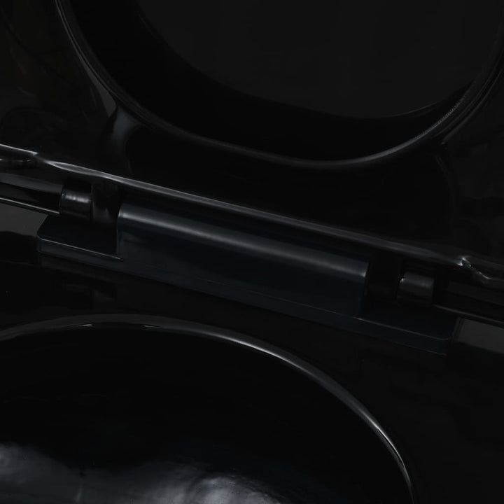 væghængt toilet med skjult cisterne keramisk sort