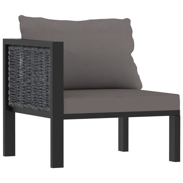 haveloungesæt 9 dele med hynder polyrattan antracitgrå