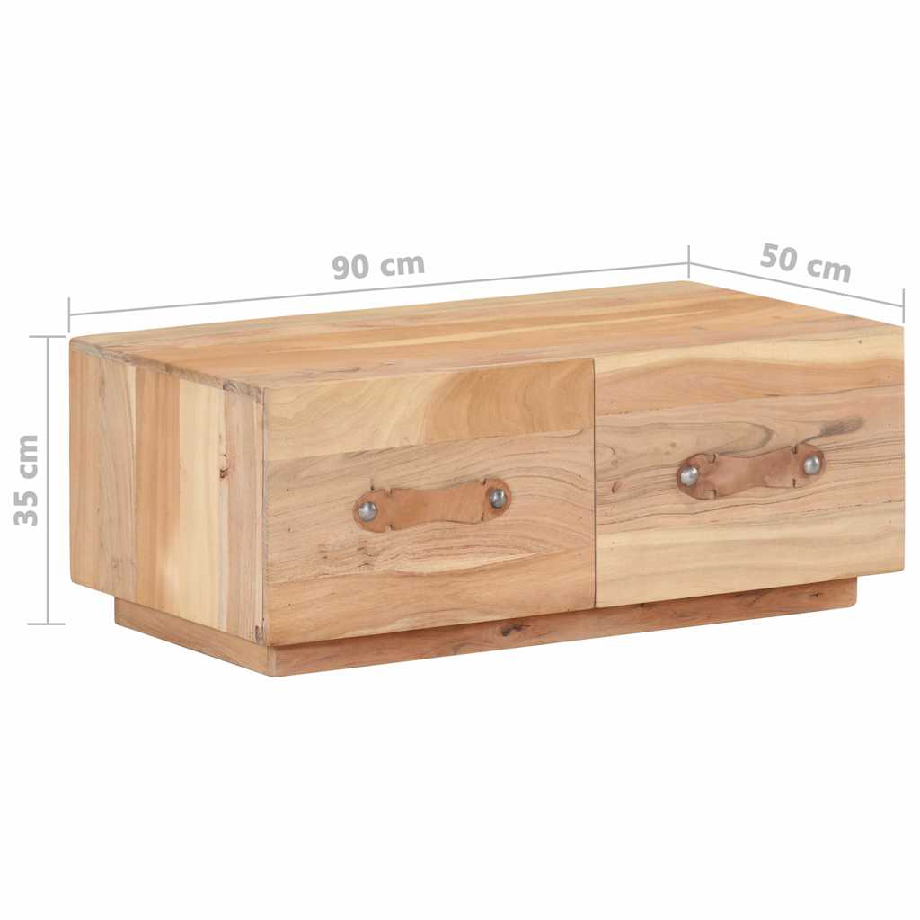 sofabord 90x50x35 cm massivt genbrugstræ