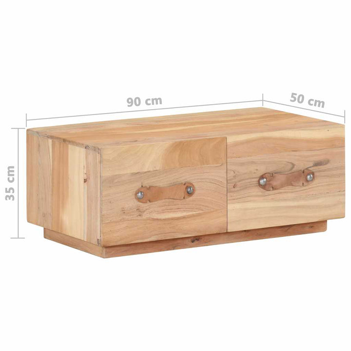 sofabord 90x50x35 cm massivt genbrugstræ