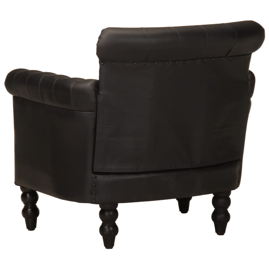 lænestol ægte gedeskind sort