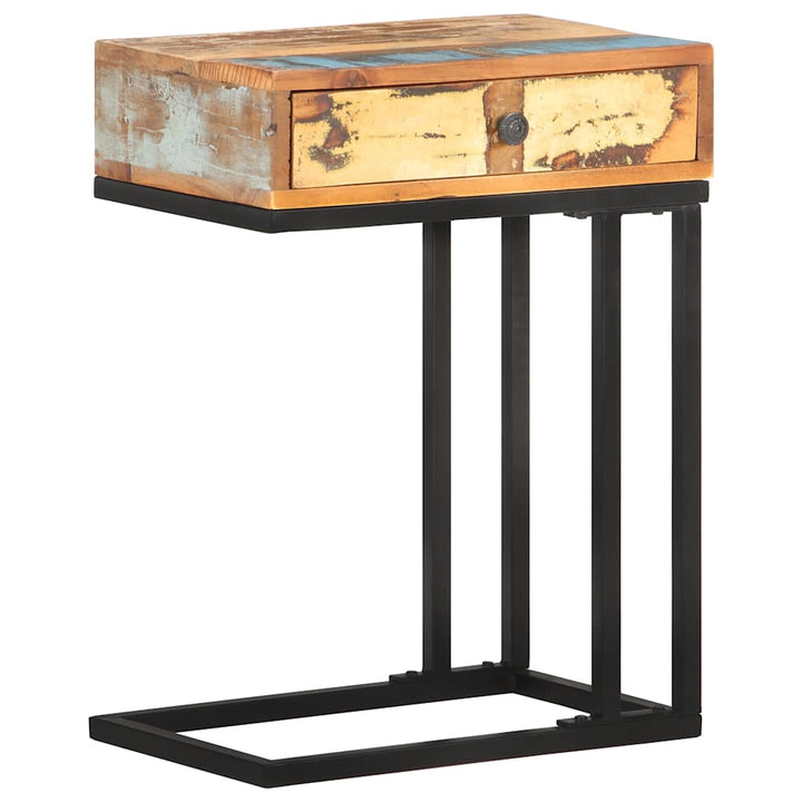U-formet sidebord 45x30x61 cm massivt genbrugstræ