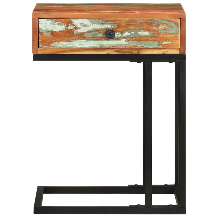 U-formet sidebord 45x30x61 cm massivt genbrugstræ