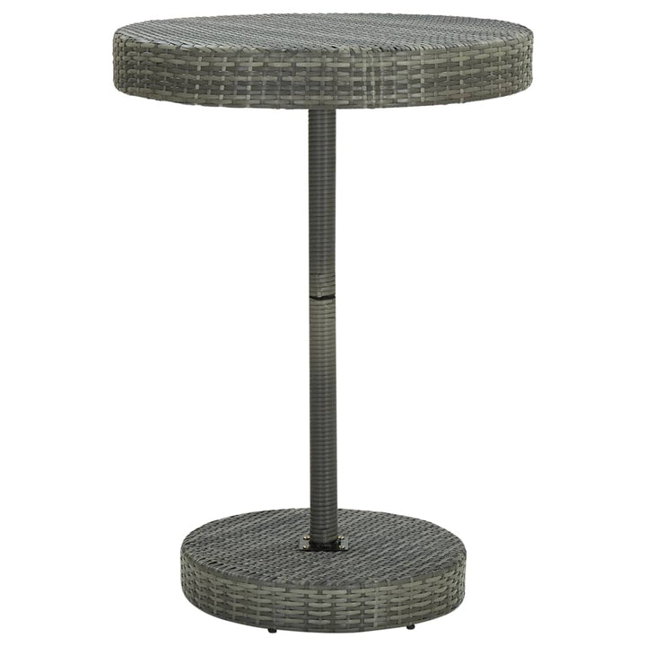 havebord 75,5x106 cm polyrattan grå