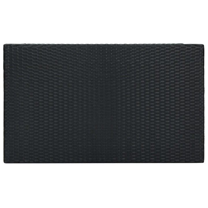 barbord til haven 100x60,5x110,5 cm polyrattan sort