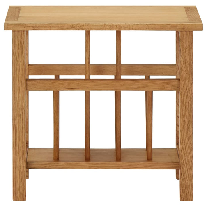 magasinstativ 45x27x42 cm massivt egetræ