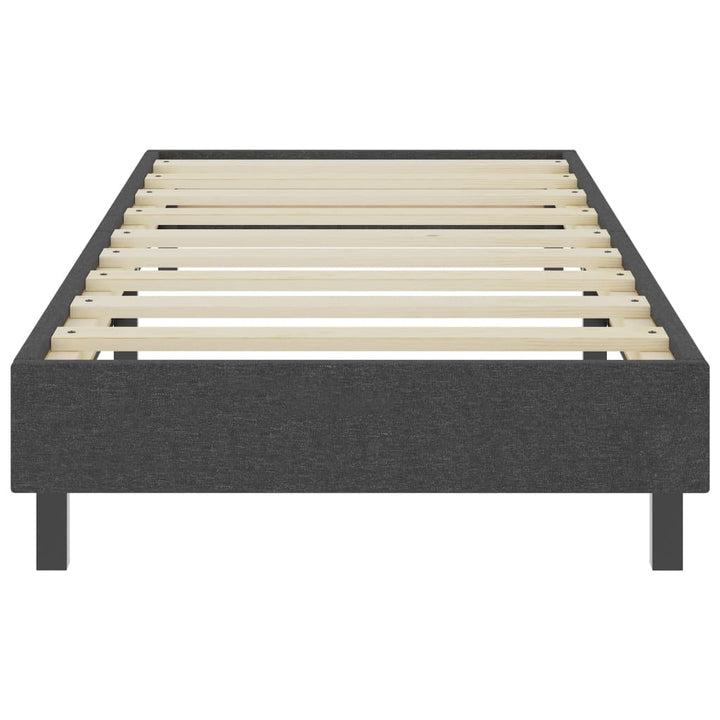 seng med boxmadras 100x200 cm stof mørkegrå