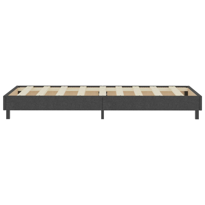 seng med boxmadras 100x200 cm stof mørkegrå