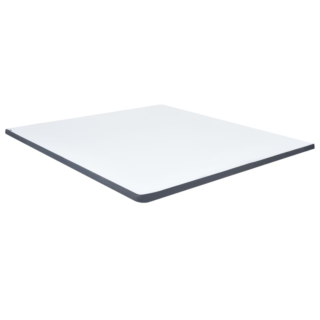 seng med boxmadras 200x200 cm stof mørkegrå