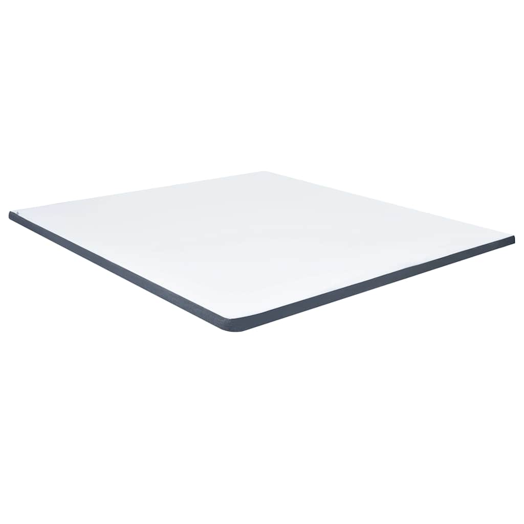 seng med boxmadras 200x200 cm stof mørkegrå