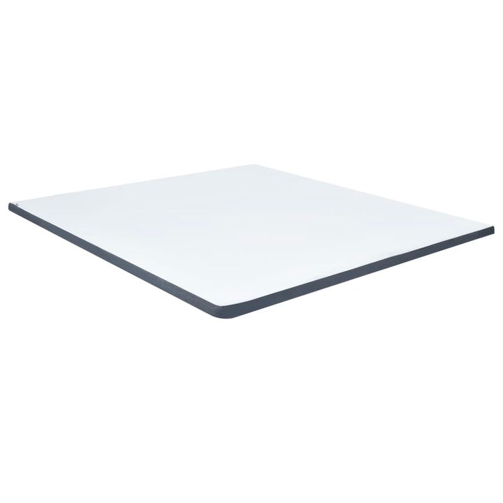 seng med boxmadras 200x200 cm stof mørkegrå