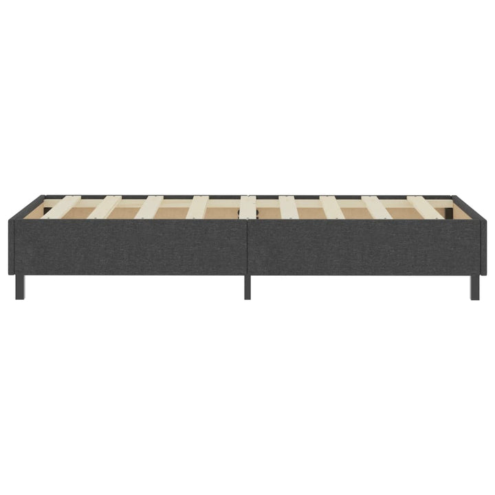 seng med boxmadras 100x200 cm stof mørkegrå
