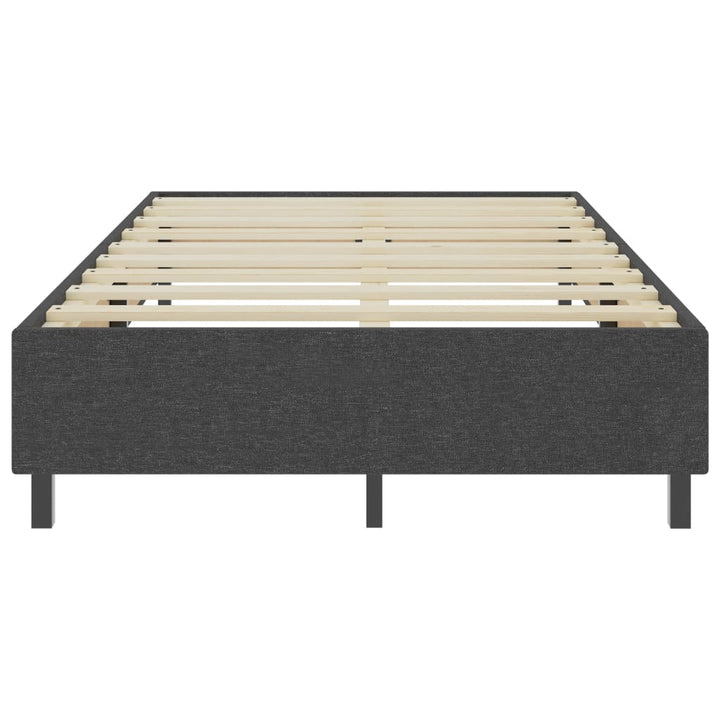 seng med boxmadras 120x200 cm stof mørkegrå