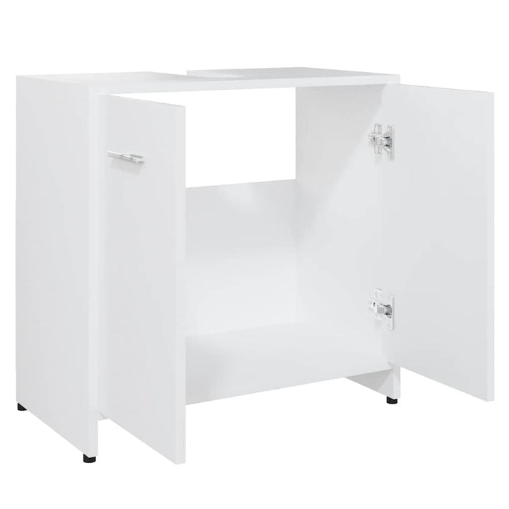 badeværelsesskab 60x33x61 cm konstrueret træ hvid