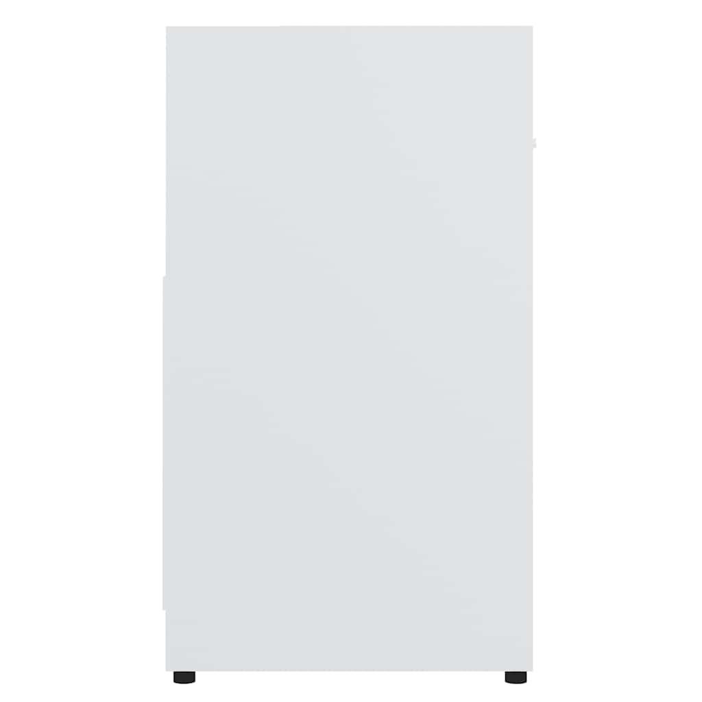 badeværelsesskab 60x33x61 cm konstrueret træ hvid
