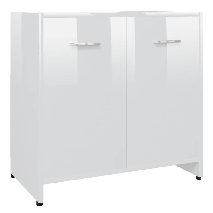 badeværelsesskab 60x33x61 cm konstrueret træ hvid højglans