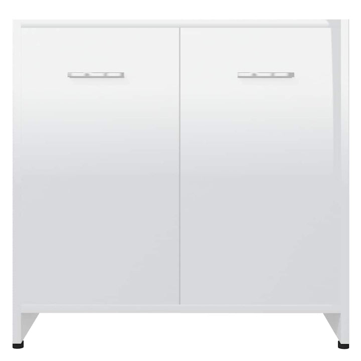 badeværelsesskab 60x33x61 cm konstrueret træ hvid højglans