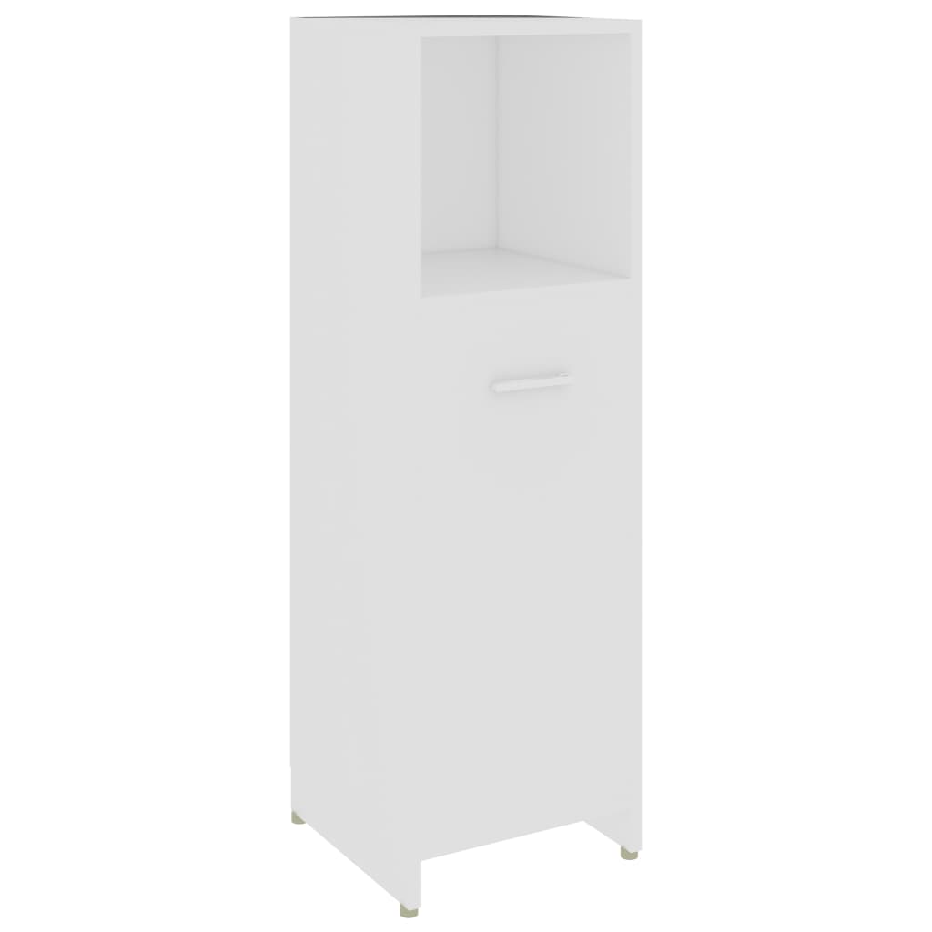 badeværelsesskab 30x30x95 cm konstrueret træ hvid