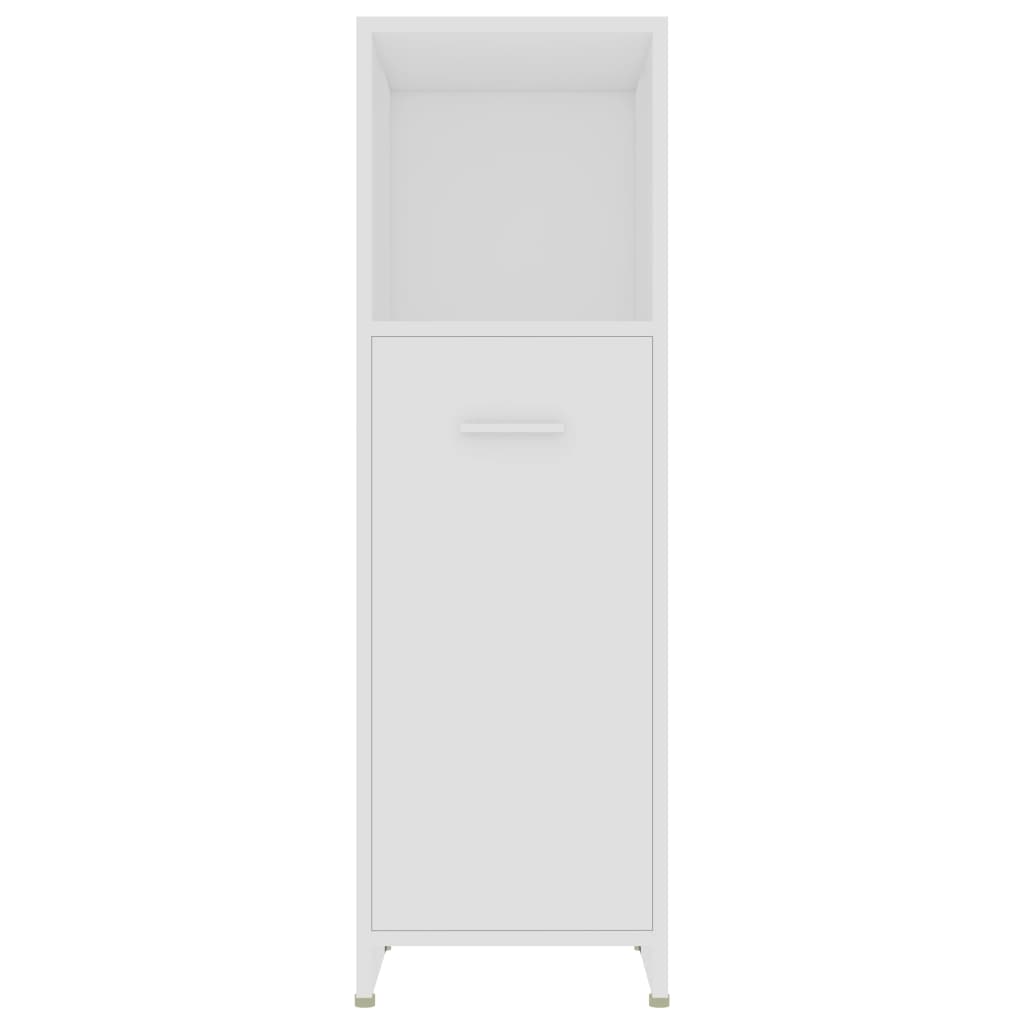 badeværelsesskab 30x30x95 cm konstrueret træ hvid