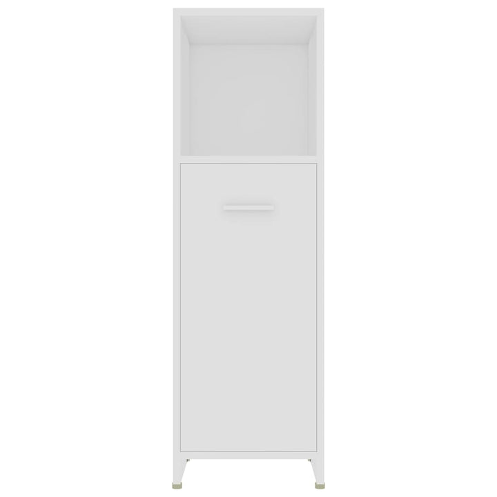 badeværelsesskab 30x30x95 cm konstrueret træ hvid