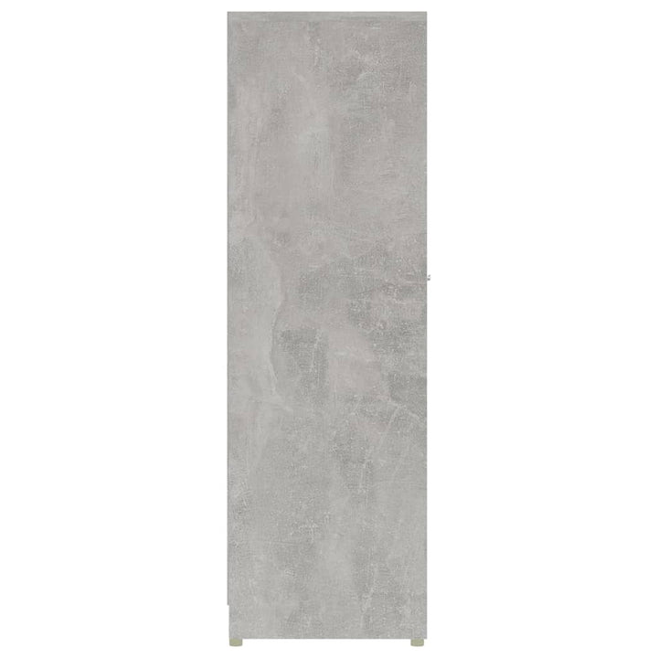 badeværelsesskab 30x30x95 cm konstrueret træ betongrå