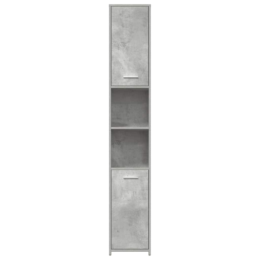badeværelsesskab 30x30x183,5 cm konstrueret træ betongrå