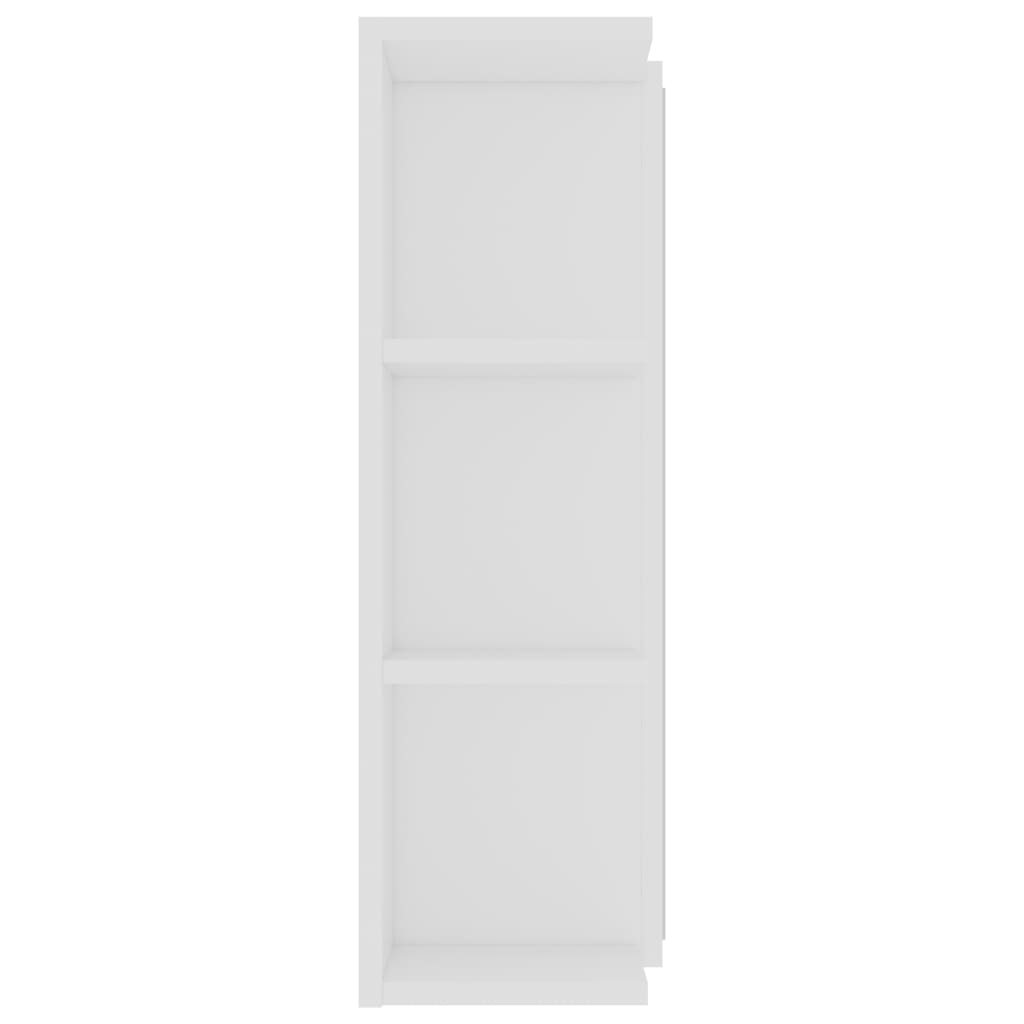 badeværelsesskab med spejl 80x20,5x64 cm konstrueret træ hvid