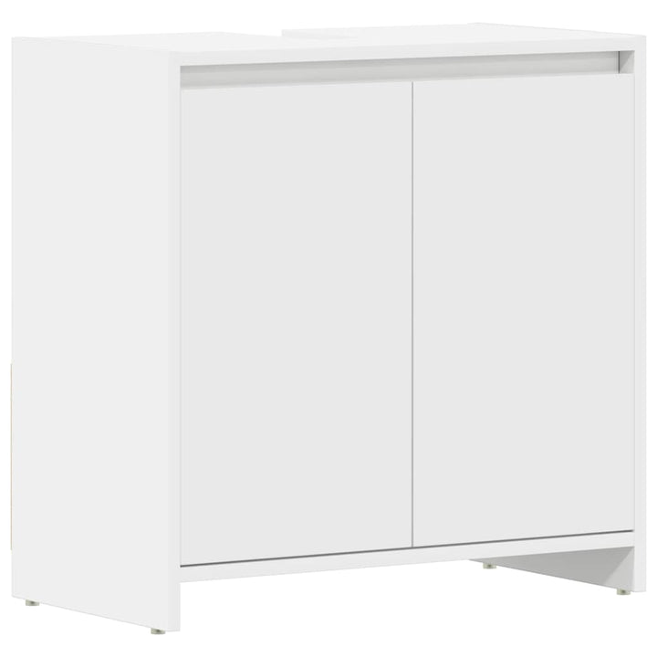 badeværelsesskab 60x33x61 cm konstrueret træ hvid