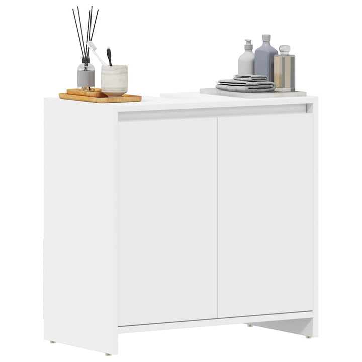 badeværelsesskab 60x33x61 cm konstrueret træ hvid